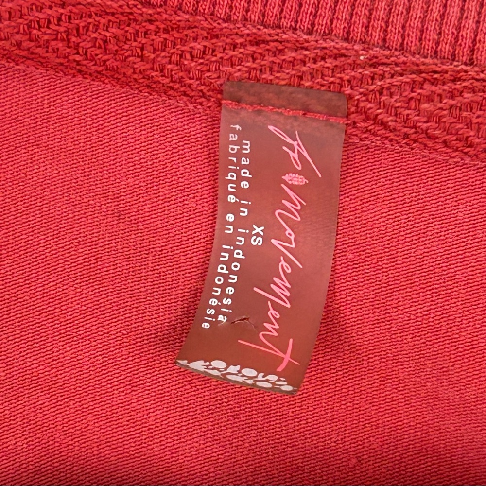 Free People Movement Red Knit Top - Picture 4 of 5